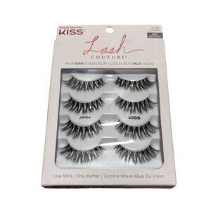Kiss False Eye Lashes Couture Faux Mink Collection Jubilee 4 Sets